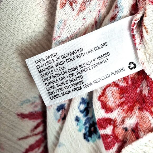 Knox Rose Dress Large Boho Spring Floral Prairie Peasant Maxi Gauzy Festival - Picture 5 of 6